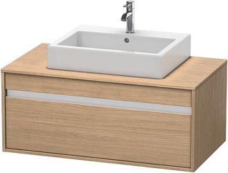 Duravit Duravit Ketho M&oacute;dulo Mural 6695, 1 Extra&iacute;ble, 1000mm, Para 1 Lavabo De Montaje Superior, Centralizado, Color (frente/cuerpo): Decoraci&oacute;n Roble Europeo