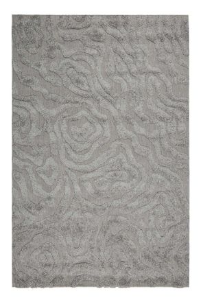 Esprit Alfombra interior/exterior con relieve y dise&ntilde;o floral gris 200x290