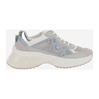 Pinko Pinko, Schoenen, Dames, Veelkleurig, 40 EU, Leer, Sneakers gemaakt van gemengd leer Ronde neus Vetersluiting aan de voorkant Logo details Synthetische