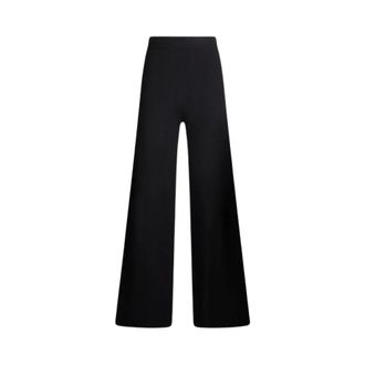 Liu Jo Wijde gebreide broek - Dames - Broeken - Zwart - Maat: L Viscose