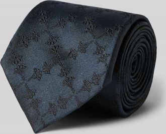 Joop Krawatte aus Seide mit Stitchings (8 cm) in Marine, Größe 1