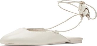 Kate Spade New York Eloise Ankle Wrap Mule Flats Womens Sandals Cream : 5.5 M, Leather
