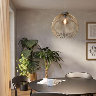 Eglo Eglo Venezuela Gold Steel Pendant Light in Black