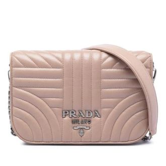 Prada Pre-owned Shoulder Bags, female, Brown, Size: ONE SIZE Pre-owned Diagramme Crossbody Bag