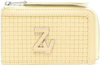 Zadig&Voltaire logo-plaque medium leather wallet - women - Calf Leather - One Size - Neutrals