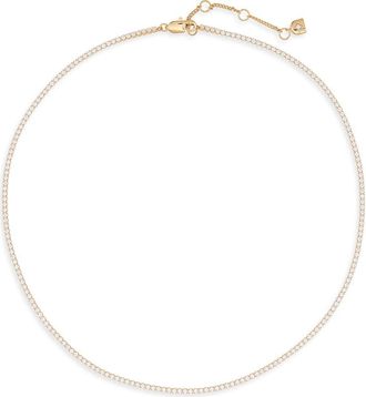 Astrid & Miyu Tennis Chain Necklace in Gold at Nordstrom