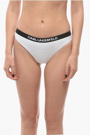 Karl Lagerfeld Two-Tone SPORT Bikini Bottom with Logoed Elastic Band at the size Xs