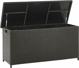Beliani Beliani - Scatola per Cuscini Marrone Rattan Sintetico Coperchio 126 x 46 cm 290 l Modena