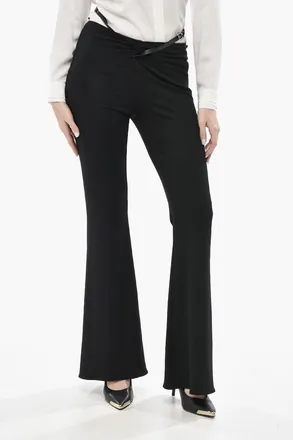 Courr&egrave;ges Pantaloni Bootcut in Viscosa Stretch Courreges