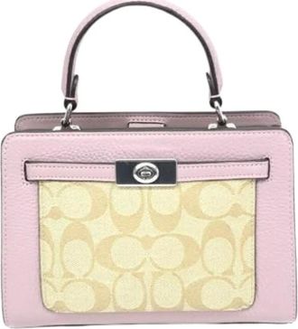 Coach Pre-owned Handbags, female, Pink, Size: ONE SIZE Pre-owned Signature Shoulder Bag