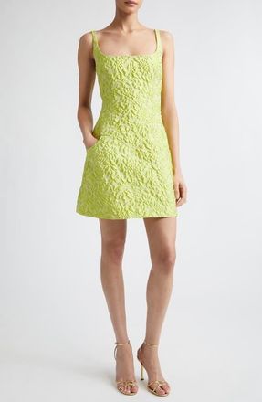 Emilia Wickstead Eliezer Cloqu&eacute; Minidress in Lime Green at Nordstrom, Size 10 Us
