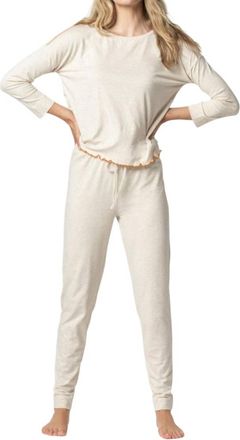 Lilla P 3/4 Long Sleeve & Pant Set In Oat