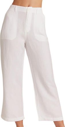 Bella Dahl Womens Blakely Utility Wide Leg Crop Pants In White
