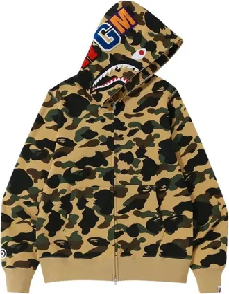 A Bathing Ape 1st Camo Shark Full Zip Hoodie Yellow 1K20-115-009-YELLOW