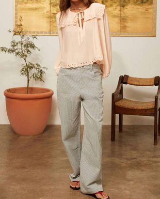 Ciao Lucia Jona Long Sleeve Blouse Top In Silky Butter