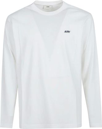 Autry Tops, Heren, Wit, XL, Katoen, Casual Katoenen T-Shirt