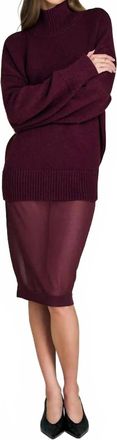 SER.O.YA Lucille Midi Skirt In Pinot
