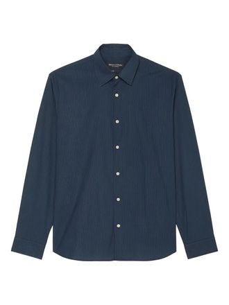 Marc O'Polo striped button-up shirt - men - Cotton - M - Blue