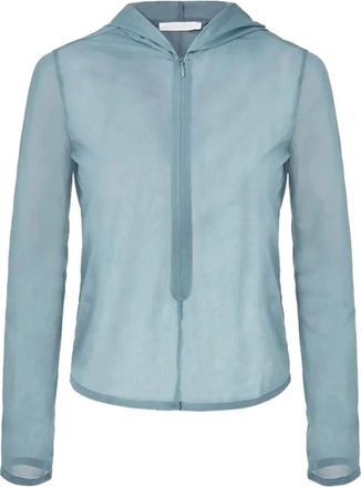 Amomento Felpa con cappuccio e zip - Blu