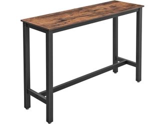 Habitat & Jardin Mesa de comedor Welcome - 120 x 40 x 100 cm - Marrón/negro rústico