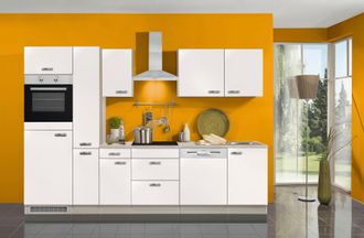 Optifit Küchenzeile »Faro« Breite 300 cm, wahlweise mit E-Geräten, mit Apothekerschrank