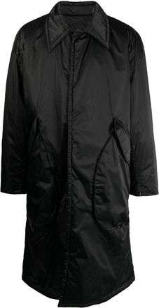 Songzio ruched-detail knee-length jacket - men - Polyester - 48 - Black