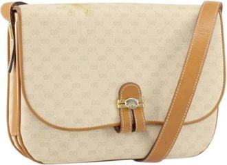 Gucci Pre-owned Plastic Crossbody Tas - Dames - Vintage Schoudertas - Beige - ONE Size - Vintage