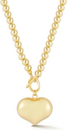 Glaze Jewelry Puffy Heart Pendant Necklace in Gold at Nordstrom Rack