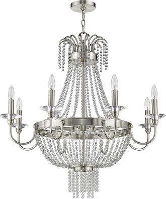 Livex Lighting Livex Valentina 8-Light Brushed Nickel Chandelier