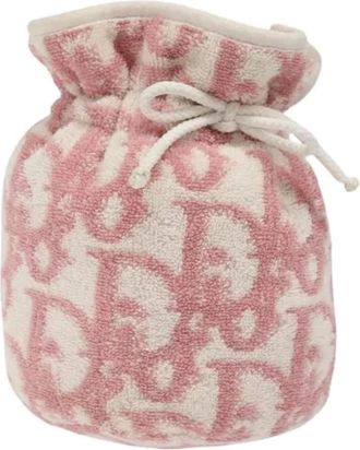 Dior Pre-owned Bags, female, Pink, Size: ONE SIZE Pre-owned Canvas Pouch