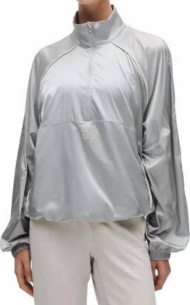 lululemon Stretch Satin Flocked Training Jacket In Silver Drop/dove Grey