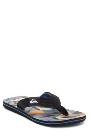 Quiksilver Molokai Layback II Flip Flop in Black/Orange/Green at Nordstrom Rack, Size 10