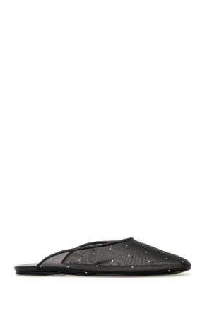 Magda Butrym Womens Black Mesh Slippers Flat Shoes