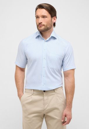 Eterna Kurzarmhemd ETERNA COMFORT FIT, Herren, Gr. 41, N-Gr, blau (t&uuml;rkis), 100% Baumwolle, normal, Hemden Kurzarmhemd, NON IRON (b&uuml;gelfrei)