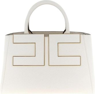 Elisabetta Franchi Tote Bag - Dames - Handtassen - Beige - ONE Size - Leer - Tassen