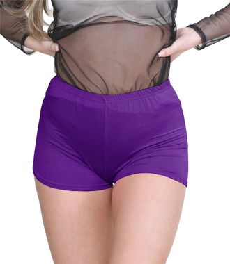 Janisramone Chic Mini Shorts for Women UK, Stretchable Hot Pants for Club, Dance, Gym & Cycling Running Shorts Womens Perfect for Summer Fashion Fitted Athletic S