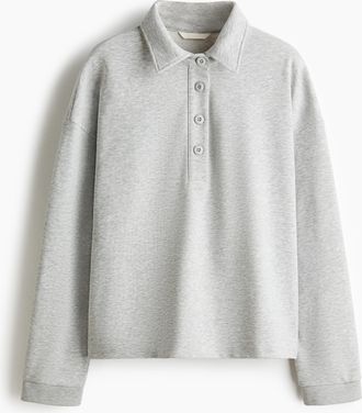 H&M Sweatshirt mit Kragen - Grau