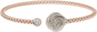 Meshmerise 18K Gold Plated Diamond Bangle Bracelet - 0.12 ctw in Rose Gold at Nordstrom Rack