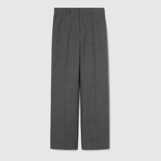 Gucci Wool Crêpe Pants, Grey, Ready-to-wear