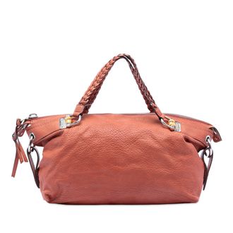 Gucci Tweedehands Medium Leren Bamboo Bar Tote