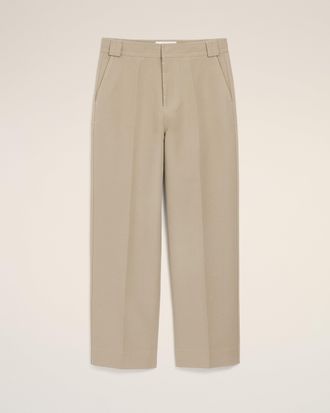 Ami Beige Cotton Baggy Trousers Beige - XXL - for Men