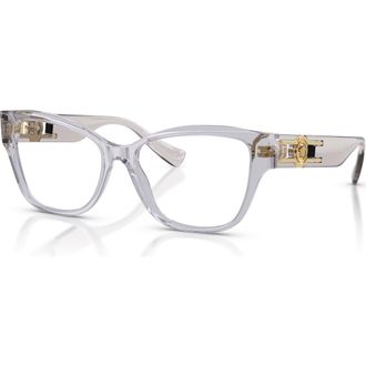 Versace 54mm Rectangle optical glasses in Grey at Nordstrom