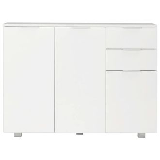 Berkfield Home Sideboard High Gloss White 107x35x76 cm | Size: 107 x 35 x 76 cm