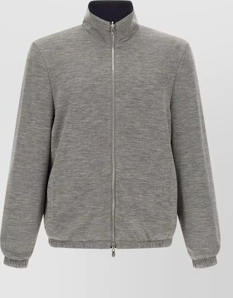 Brunello Cucinelli reversible jacket elastic cuffs high collar