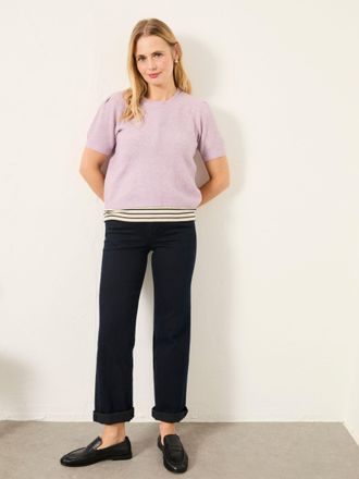 Fat Face FatFace Sadie Lilac Purple Knitted TShirt
