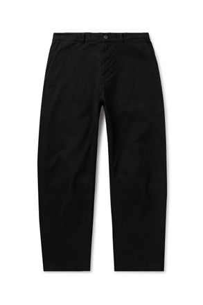 Nili Lotan Carpenter Straight-Leg Cropped Cotton-Blend Twill Trousers