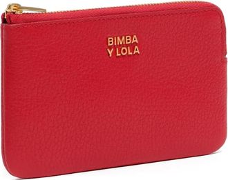 Bimba & Lola zip-top leather purse - women - Calf Leather/Polyester/Polyurethane - One Size - Red