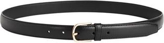 Toteme Slim Leather Belt in Black at Nordstrom, Size 80