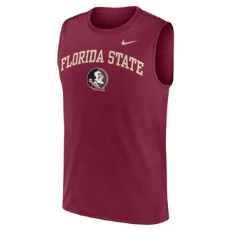 Nike Florida State Primetime Arch Legend Nike Mens Dri-FIT College Muscle Tank Top in Red | 01B369XFTN-G1M