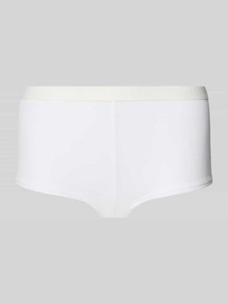 Jake*s Casual Pants mit elastischem Logo-Bund in Weiss, Gr&ouml;&szlig;e XS